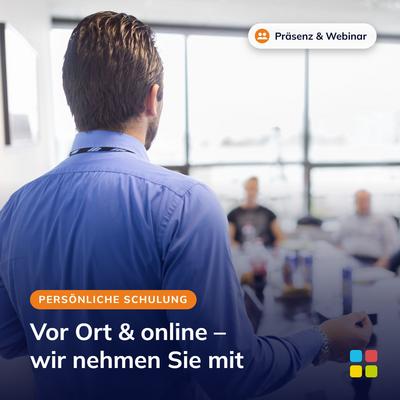 TimeFleX Schulung: Referent schult ein Team vor Ort – Präsenz-Schulungen und Webinare