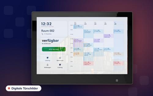 Digitales Türschild TD-1070 Lite von TimeFleX mit Raumbelegung